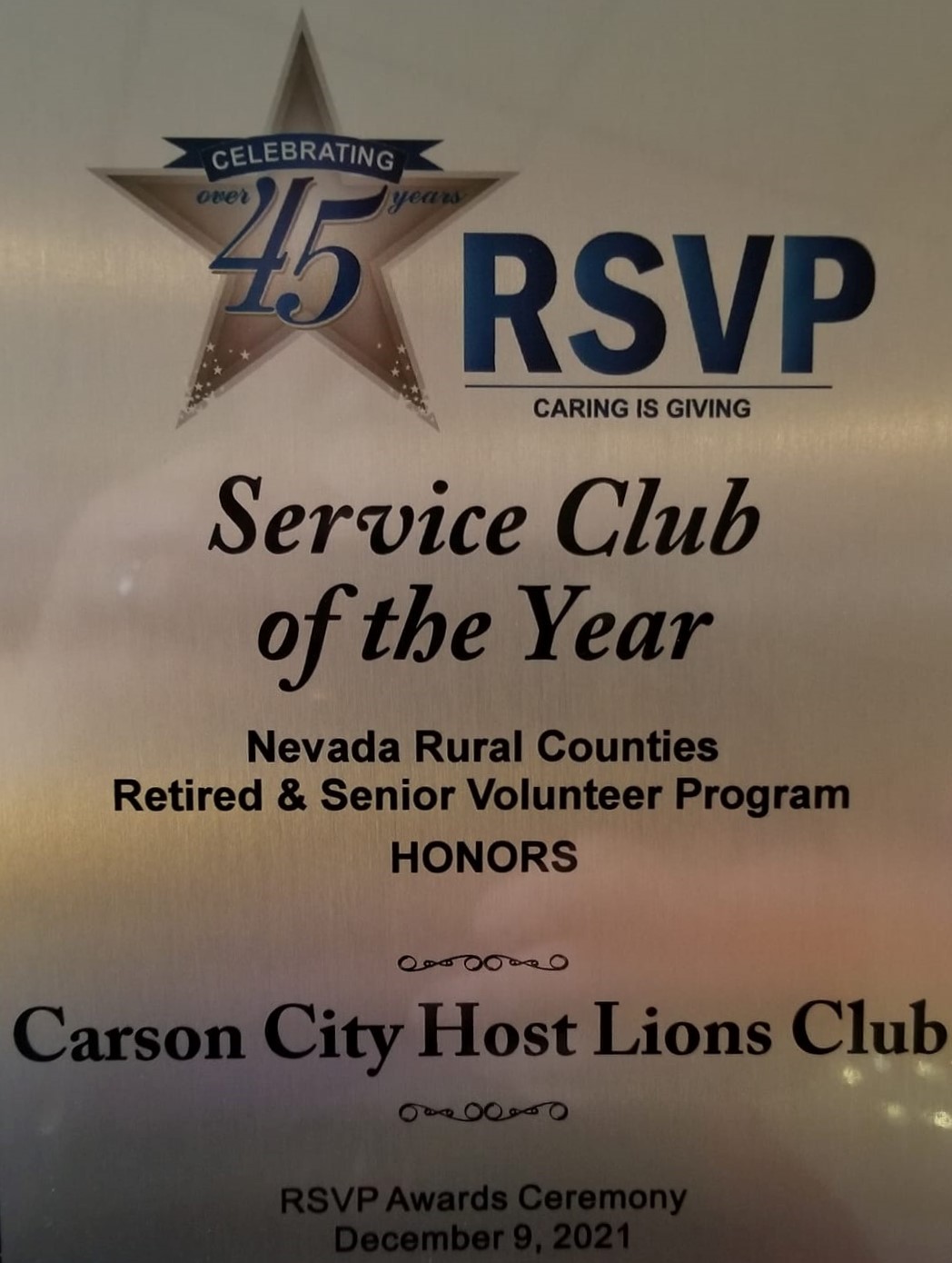 RSVP Service Club of the Year