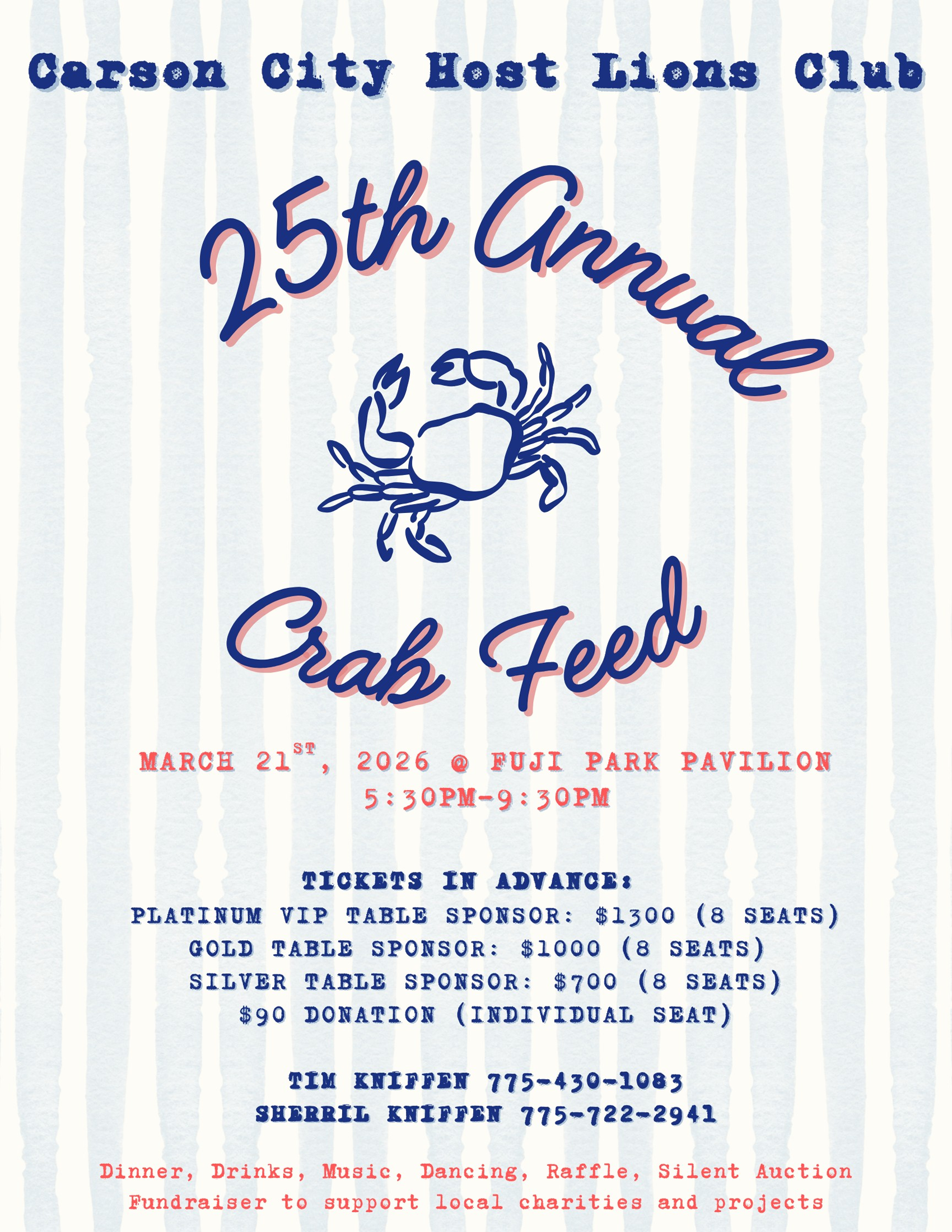 Carson City Host Lions 2026 Crab Feed