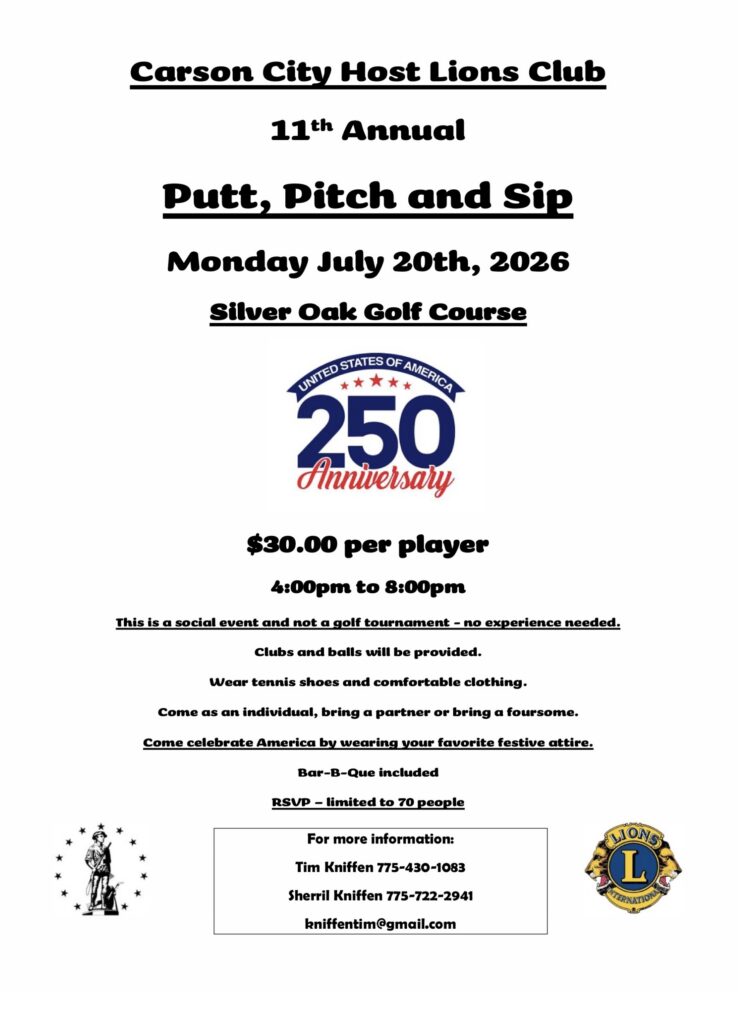 Carson Lions Putt Pitch and Sip 2026
